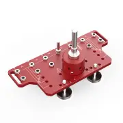ENJOYWOOD Shelf Pin Jig Hinge Jig 2 in 1 Self-contained Clamping Function All Metal Shelf Pin Drilling Jig with 7 Drill