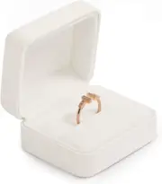 Engagement Ring Box White Ring Box for Proposal,Engagement,Wedding Ring Gift Box