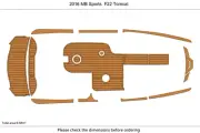 2016 MB Sports F22 Tomcat Swim Platform Cockpit EVA Pads Foam Teak Deck Flooring