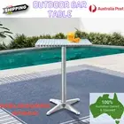 Adjustable Portable Outdoor Steel Bar Table Adjustable Aluminium Square Foldable
