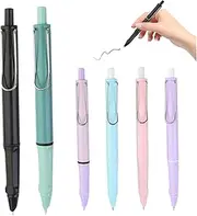 Fountain Pen with Clip 6Pcs 6 Color 5.7in Retractable Fountain Pen with 0.38mm Nib and Pen Cap Refillable Fountain Pens for Writing Training Fountain Pen Set Fountain Pens for Writing Writing Suppli