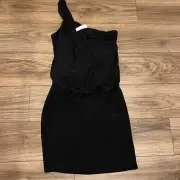 White House Black Market Dress NWT Single shoulder Strap Ruched waist Size 8