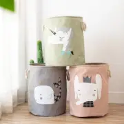 Kids Toy Storage Organiser Clothes Laundry Basket Hamper Bucket Canvas Folding