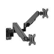 Brateck Dual Monitor Wall Mounted Gas Spring Arm 17'-32',Weight Capacity (per Screen)8kg Monitors Arms and Stands - LDA30-114