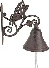 Cast Iron Butterfly Doorbell Rustic Wall Mounted Door Bell for Home Decor Manually Shaking Design for Welcoming Guests Vintage Style Wall Hanging Doorbell