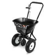 Black 80 LBS 29 L Seeding Fertilizing Salting Adjustable Spreader w/ 12" Tires