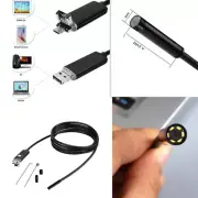 Car USB 8mm Endoscope Lens Waterproof Camera 2In1 Endoscope Testing Tool Android