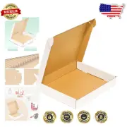 Space-Saving 50 Pack White Shipping Boxes – 13x11x2" for Small Businesses