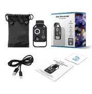 200X Phone Microscope with CPL Lens/LED Light/Universal Clip for iPhone/Andriod Phone To Enjoy Microworld for Kids and Adults Black without CPL