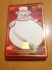 Lenox - 2 Piece Yuletide Metal Serveware Snowman Cheeseboard Never Used Mint