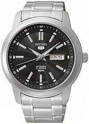 [SEIKO] Men SNKM87K Year-Round Analog Automatic Silver Watch