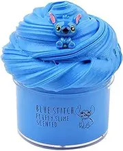 2019 Newest Blue Stitch Fluffy Slime,Super Soft and Non-Sticky(7oz 200ML)
