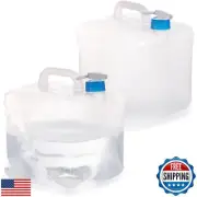 Nexboraque 2 Pack 5.3 Gallon Collapsible Container with Spigot, Foldable Wate