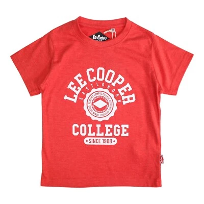 Shirt Boy Lee Cooper. Sleeves Courtes. Red Color, 4 To