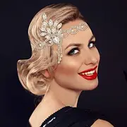The Great Gatsby Charleston Retro Vintage Roaring 20s 1920s Flapper Headband Women's Costume Vintage Cosplay Christmas Halloween Party Evening Headband Carniva