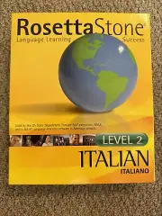 NEW SEALED Rosetta Stone Italian Level 2 Language Software for Windows, Mac