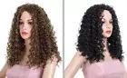 Curly women's wig carnival curly long wig afro hair wigs black blonde