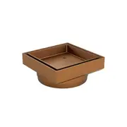 MEIR Centre Square Floor Waste - Tile Insert - 115mm x 115mm - PVD Lustre Bronze