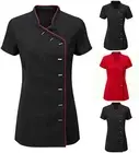 Womens SPA Nail Salon Therapist Carers Uniform Beauty Tunic Top For Hairdresser