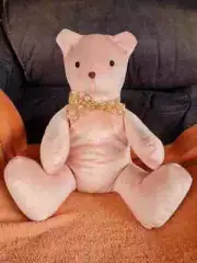 Handmade apricot colored teddy bear soft toy