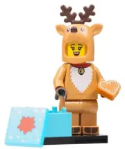 LEGO New Minifigure Reindeer Costume Retired Series 23 with Black Display Tile