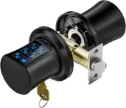 Door Knob with Keypad, Keyless Entry Door Lock and Security Mechanical Key, Smar