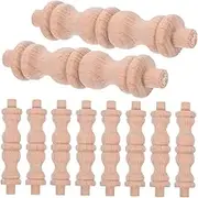 ULTECHNOVO 10pcs European Style Wooden Carved Accent Cabinet Small Pillar Decor Rustic Furniture Decoration for Home Storage and Wardrobe