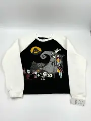 The Nightmare Before Christmas XL 14-16 Raglan Pullover Sweatshirt Glows in Dark