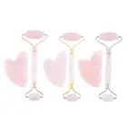 Natural Jade Roller V-Shaped Gua Sha Scraping Board for Face Neck Back