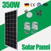 12V 350W Fixed Solar Panel Kit Mono Home Caravan Camping Power Charging Battery