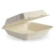 Biocane 8x8” Clamshell Container (200 Pieces)