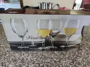 Set of 4 Wine Water Circleware 11.25 Oz Clear Goblets New in box