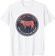 [keoStore] King of The Grill Funny Barbeque Lovers BBQ King ds121 T-Shirt