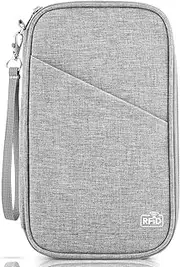 [TOPBAG] Passport Holder Family, Women Rfid Blocking Passport Wallet, Travel Document Organizer for Premium Wallets, Waterproof Passport Holders Bag for Men Traveling, Credit Cards Case, 01 Quartz Gray,