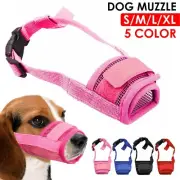 Pet Dog Puppy Muzzle Adjustable Mesh Mouth Mask Anti Bite Stop Barking Chewing