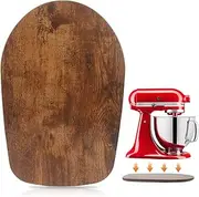 Mixer Slider Mat for Kitchen Aid 4.5-5 Qt Tilt Head Stand Mixer, Wood Sliding Tray Mixer Sliders for Kitchen Aid Artisan Mixer Accessories and Attachments, Countertop Storage, Brown