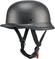 German Style Motorcycle Helmet Retro Half Helmet for Adults Men & Women Half Shell Helmets for Scooter Cruiser Mopeds Chopper Skull Cap Helmet DOT Approved