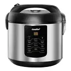 COMFEE' Compact Rice Cooker, 6-in-1 Stainless Steel Multi Cooker, Slow Cooker...