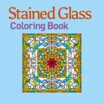 STAINED GLASS ADULT COLORING BOOK