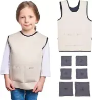 Sensory Weighted Vest For Kids 3+ Provide Deep Pressure Comfort -Medium Beige
