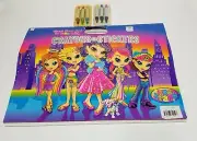 Lisa Frank 2006 Giant Floor Pad To Color Crayons & Stickers New Fearless Five