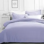Luxton Light Lilac Quilt Cover Set King Single 1000TC Premium Soft Microfibre, Solid Plain Lilac Purple 2pcs Doona Cover Set (Lilac, King Single)