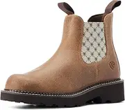 [ARIAT] womens Fatbaby Twin Gore Western Boot Western Boot, Worn Hickory/Tan Gore, 7