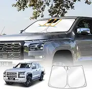 X-CAR Windscreen Sun Shade for Mitsubishi Triton MV Double Cab 2024-2025 Blocks UV Rays Foldable Custom Wind Screen Sun Visor Protector