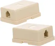 6p4c Rj11 Phone Adapter Telephone Line Separator Single Hole Box Easy Install Phone Splitter Supplies