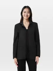 Black Open Front Blazer