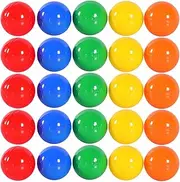 ifundom 50pcs Throw Hollow Lottos Ball Printed Pong Balls Bingo Game Balls Empty Round Capsules Round Capsules Toy Gumball Machine Balls Empty Raffle Balls Bingo Machine Balls Plastic