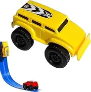Emboadlie Magnetic Wall Climbing Toy Car - 360° Ceiling Action Toy, Anti-Gravity Climber with Pull-Back Inertia, Anti-Gravity Physics Science Kit (Yellow)