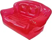 Inflatable Sofa Beach Chair Portable Comfortable Inflatable Air Lounger, Inflatable Couch for Camping, for Camping Festivals, Red