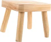 MUSISALY Portable Wooden Stool for Home Garden Lightweight Step Stool for Adults for Fishing Kitchen Office Use Strong Load Bearing Design Attractive Smooth Surface